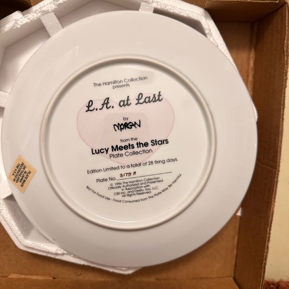I Love Lucy L.A. At Last Collector Plate Hamilton Collection - Picture 3 of 5